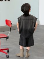 【100-150】セットアップ シンプル グラデーション ノースリーブ ゆったり - 画像 (5)