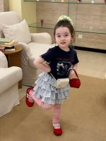 【90-140】半袖Tシャツorスカート 女の子 リボン付き スウィート - 画像 (3)