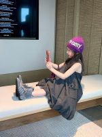 【90-150】ワンピース 女の子 無地 ノースリープ トレンド - 画像 (4)
