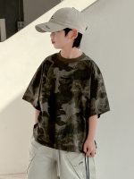 【120-170】Tシャツ カジュアル カモフラージュ ゆったり 夏新作 - 画像 (5)
