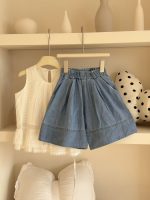 【100-160】スカート デニム 韓国風 シンプル カジュアル 合わせやすい 女の子 - 画像 (6)
