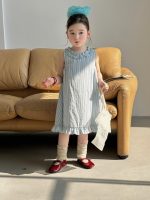 【90-140】ワンピース 女の子 ノースリープ フリル シンプル - 画像 (6)