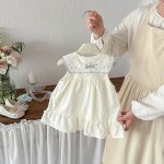 【73-100】ワンピース ベビー リボン付き スウィート - 画像 (4)