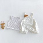 【66-90】セットアップ ベビー オーバーオール カジュアル - 画像 (4)