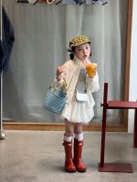 【90-150】ベストorアウター+スカート 女の子 UVカット 無地 - 画像 (4)