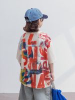 【120-170】Tシャツ プリント カラフル 夏 新作 半袖 - 画像 (5)