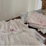 【80-130】ルームウェア レース リボン付き おしゃれ - 画像 (12)