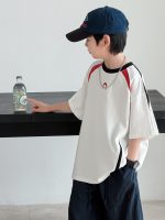 【120-170】Tシャツ プリント 配色 ファッション かっこいい 男の子 - 画像 (4)