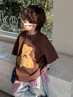 【90-160】Tシャツ クマ柄 カジュアル プリント 半袖 男の子 - 画像 (4)