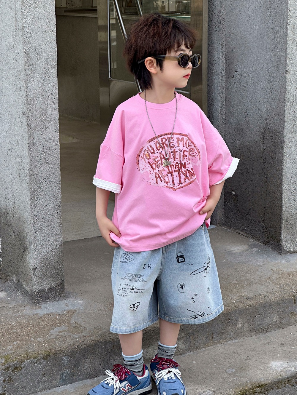 O1CN01WmZ78m21gT8g00Av3_2217263427014-0-cib.jpg 【90-160】Tシャツ プリント カジュアル 着回し力抜群 半袖 - 画像 (1)