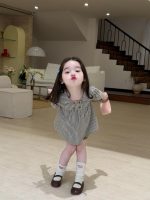 【90-140】シャツorパンツ 女の子 チェック柄 折り襟 - 画像 (4)