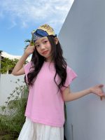 【100-160】Tシャツ 無地 合わせやすい カジュアル ドット柄 半袖 女の子 - 画像 (3)