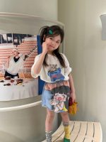 【90-150】半袖Tシャツ 女の子 プリント カートゥーン ゆったり - 画像 (3)