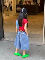 【90-150】半袖Tシャツ 女の子 無地 フリル おしゃれ - 画像 (3)
