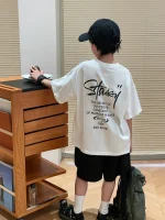 【90-160】Tシャツ ファッション アルファベット プリント 男の子 - 画像 (5)