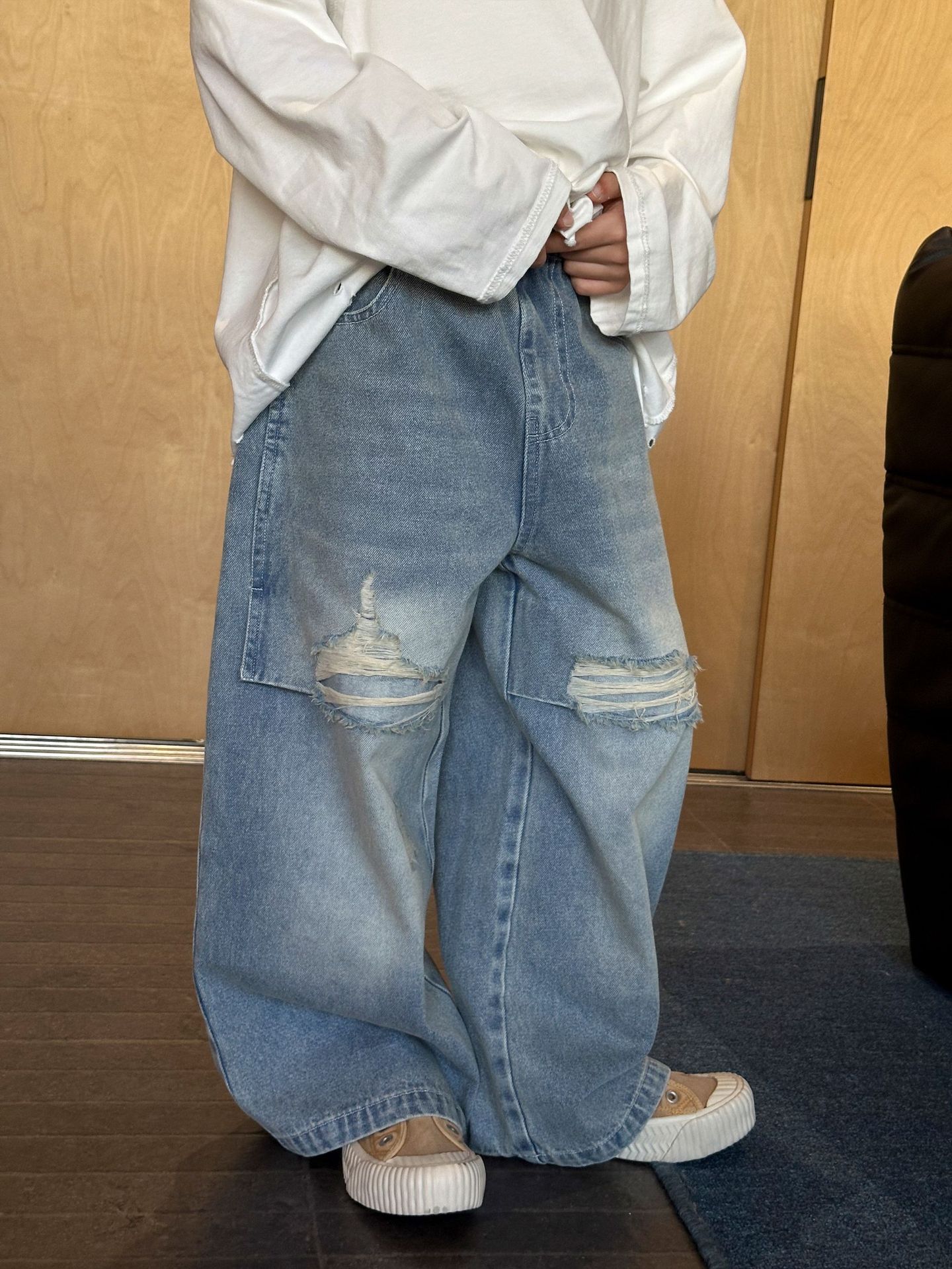 O1CN01aQP7lW1DACQfFTp9H_2218066840175-0-cib.jpg 【100-170】デニムパンツ 男の子 クール ストリート - 画像 (1)