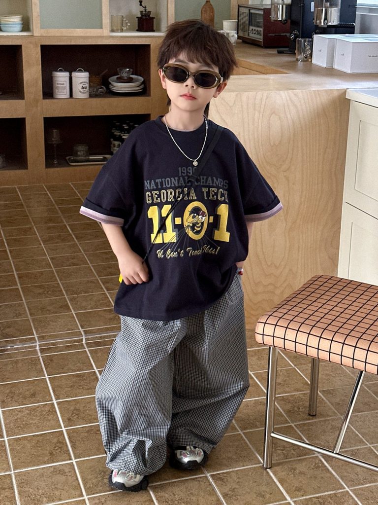 【90-160cm】Tシャツ プリント 半袖 ラウンドネック ゆったり 男の子