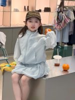 【90-150】ベストorアウター+スカート 女の子 UVカット 無地 - 画像 (11)