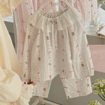 【90-150cm+親サイズ】ルームウェア フリル リボン付き かわいい - 画像 (9)