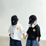 【90-160】Tシャツ男の子笑顔柄夏 - 画像 (3)