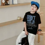 【90-160】男の子 Tシャツ 半袖 アルファベットプリント かっこいい 動きやすい - 画像 (6)
