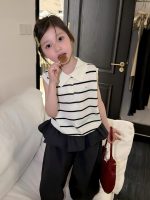 【90-150】ポロシャツorパンツ 女の子 ノースリープ ボーダー柄 - 画像 (8)