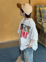 【90-160】男の子 Tシャツ 半袖 夏 カートゥーン プリント ユニーク - 画像 (4)
