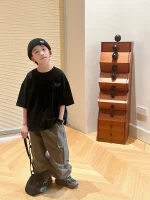 【90-160】Tシャツ アルファベット 半袖 男の子 - 画像 (3)