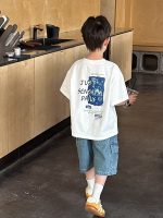 【90-160】半袖Tシャツ 男の子 シンプル ゆったり 合わせやすい - 画像 (4)