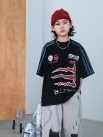 【120-170】Tシャツ プリント カジュアル 半袖 ゆったり 夏新作 - 画像 (6)
