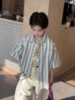 【100-170】半袖 シャツ 男の子 ストライプ お出かけに - 画像 (2)