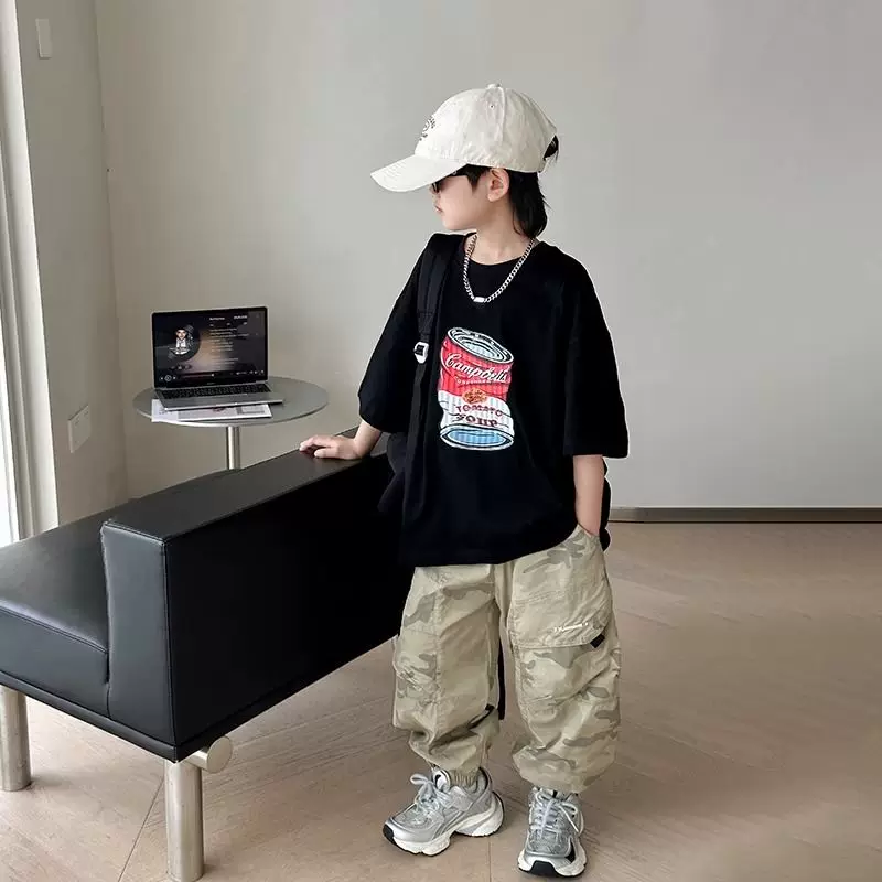 O1CN01eYVkBG281QsD9VRzX_2211646917872.webp 【90-160】Tシャツ 合わせやすい プリント 男の子 半袖 - 画像 (1)