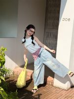 【100-160】ズボン デニム シンプル ゆったり 合わせやすい 女の子 - 画像 (3)