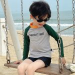 【80-130】水着 長袖UVカット セパレート ファッション - 画像 (3)