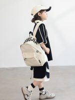 【120-170】セットアップ 配色 カジュアル ファッション 夏 半袖 - 画像 (6)