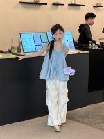 【100-160】ズボン ゆったり カジュアル 薄手 合わせやすい ドット柄 パンツ