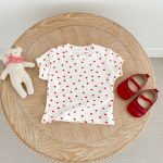 【73-130】Tシャツ ハート プリント かわいい - 画像 (6)