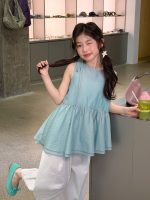 【100-160】ベスト 韓国風 シンプル スウィート ノースリーブ 薄手 女の子 - 画像 (5)