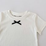 【73-130】Tシャツ ドット柄 リボン付き 合わせやすい - 画像 (23)
