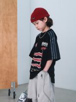 【120-170】Tシャツ プリント カジュアル 半袖 ゆったり 夏新作 - 画像 (3)