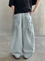 【120-170】デニムズボン ジーンズ ゆったり カジュアル ファッション - 画像 (5)