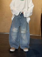 【100-170】デニムパンツ 男の子 クール ストリート - 画像 (3)