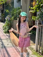 【100-160】キャミソール ノースリーブ プリント 合わせやすい 女の子 カジュアル