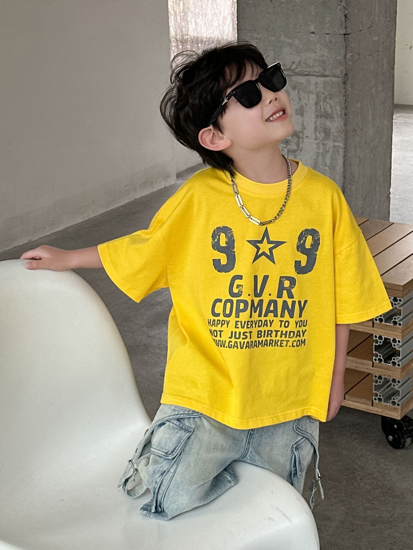 O1CN01knYCzL1DACLvlVOMH_2218066840175-0-cib.jpg 【90-160】Tシャツ ファッション プリント 半袖 男の子 - 画像 (1)