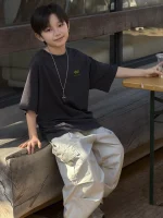 【90-160】Tシャツ スポーツ風 カジュアル プリント 男の子 - 画像 (5)