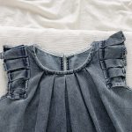 【73-130】ワンピース ウォッシュド デニム フリル - 画像 (5)