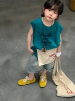 【100-150】ベスト ノースリーブ プリント カジュアル 男の子 ゆったり - 画像 (3)