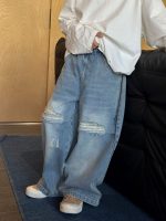 【100-170】デニムパンツ 男の子 クール ストリート - 画像 (4)