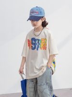 【120-170】Tシャツ プリント カラフル 夏 新作 半袖 - 画像 (3)
