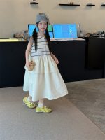 【100-160】ワンピース 切り替え ストライプ ノースリーブ ゆったり 女の子 - 画像 (6)